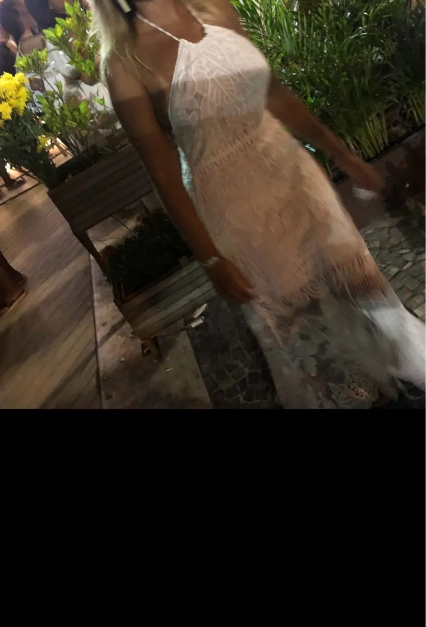 Vestido Farm, branco de renda guipir. Novíssimo. Usado uma única vez.   - Foto 3