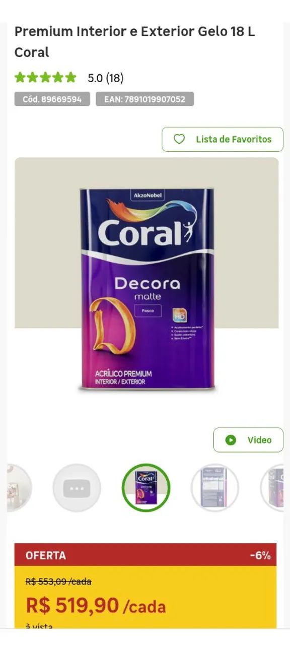 Tinta Coral Decora Diamante Semi Brilho 18L - Foto 2