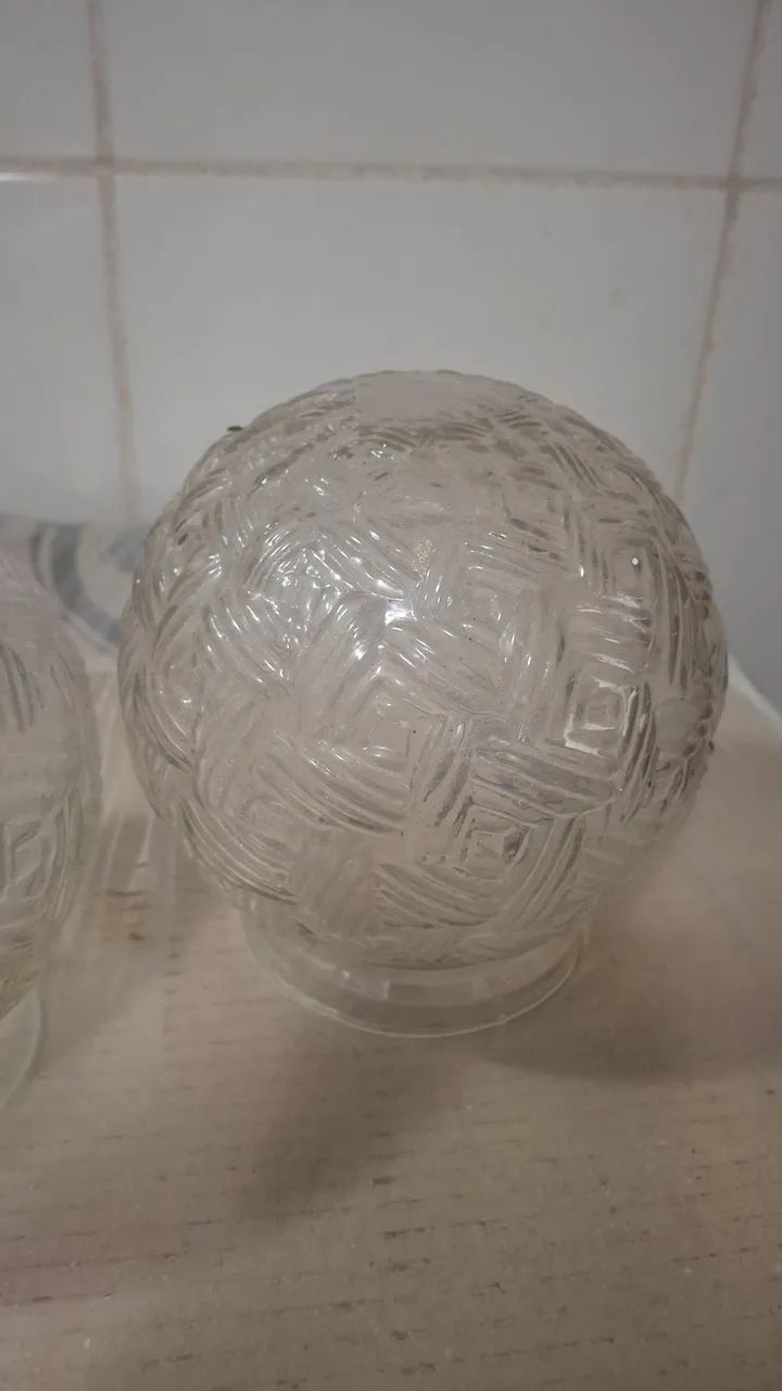 Par de cúpulas de vidro decoradas - Foto 3