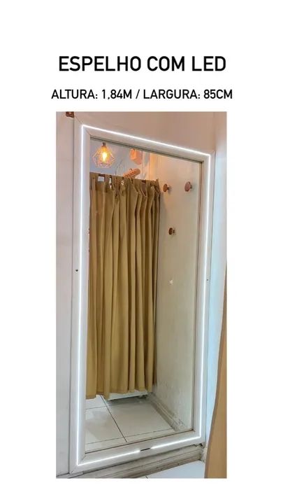 Espelho com led com moldura 100% Mdf 
