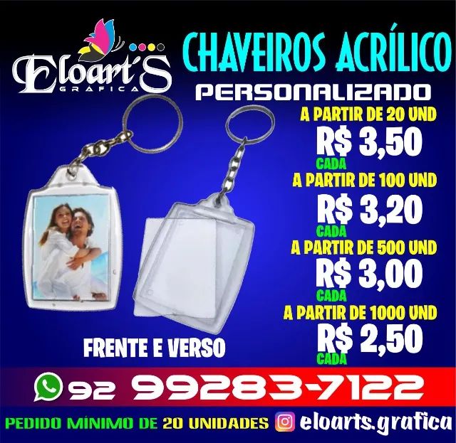 Chaveiros em Acrílico