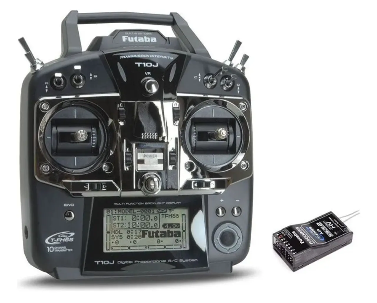 Rádio/controle Futaba T10j - 10 Canais T-fhss - 2.4ghz.
