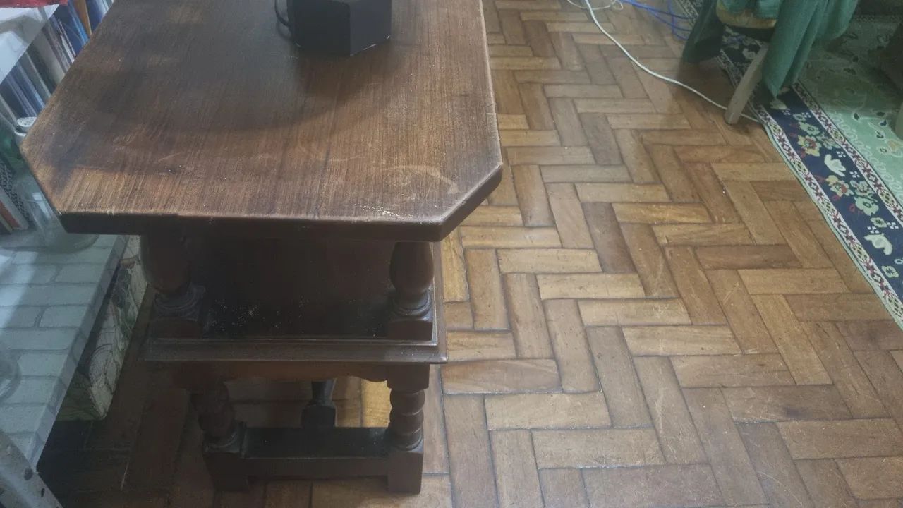 Mesa de apoio de madeira maciça  - Foto 5