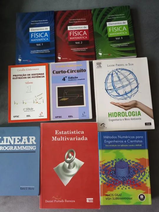 Livros de Física, Engenharia Elétrica, Estatística, Economia e Mercado Financeiro