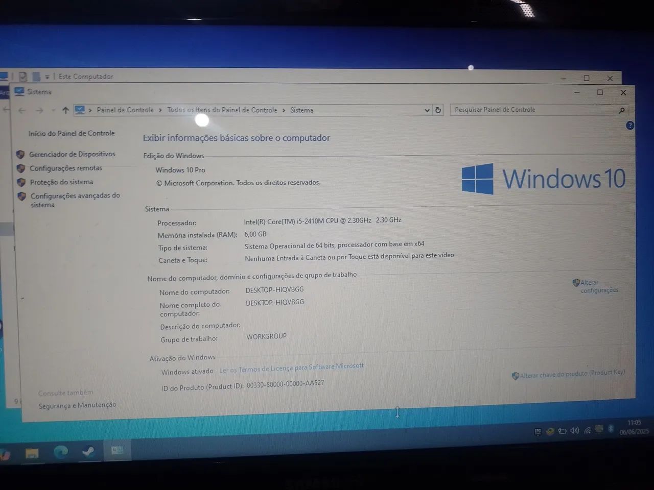 Notebook com Intel Core i5