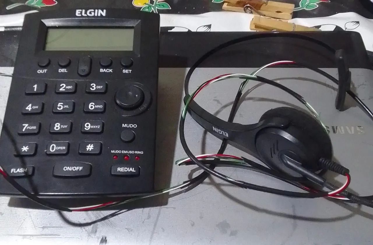 Telefone Fixo Elgin com Headset e teclado para computador  - Foto 3