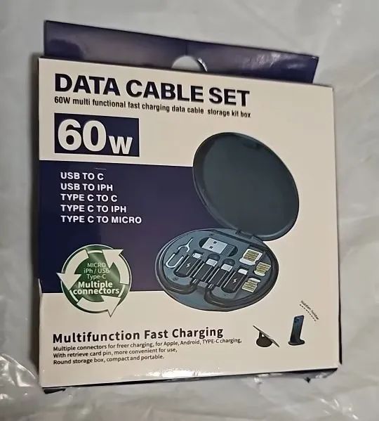 cabo adaptador de carregamento multi USB tipo C para C 60W USB C de conversão - Foto 4