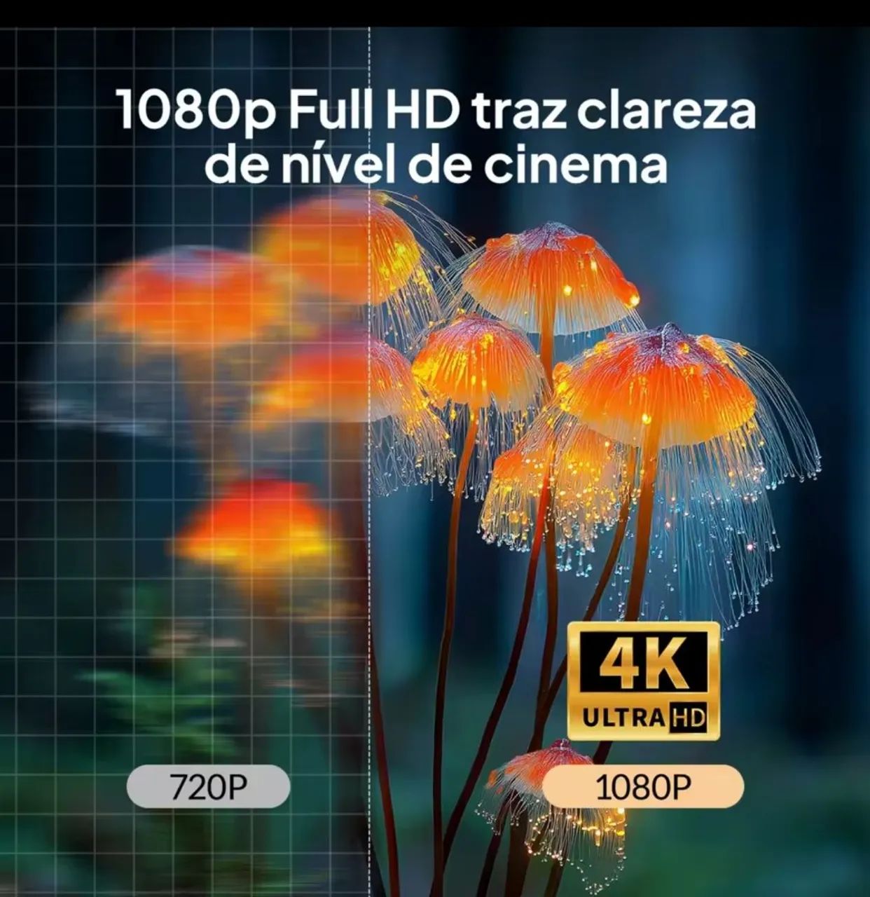 Projetor dlp vevshao v50 com óculos 3d ativos. Excelente estado. - Foto 6