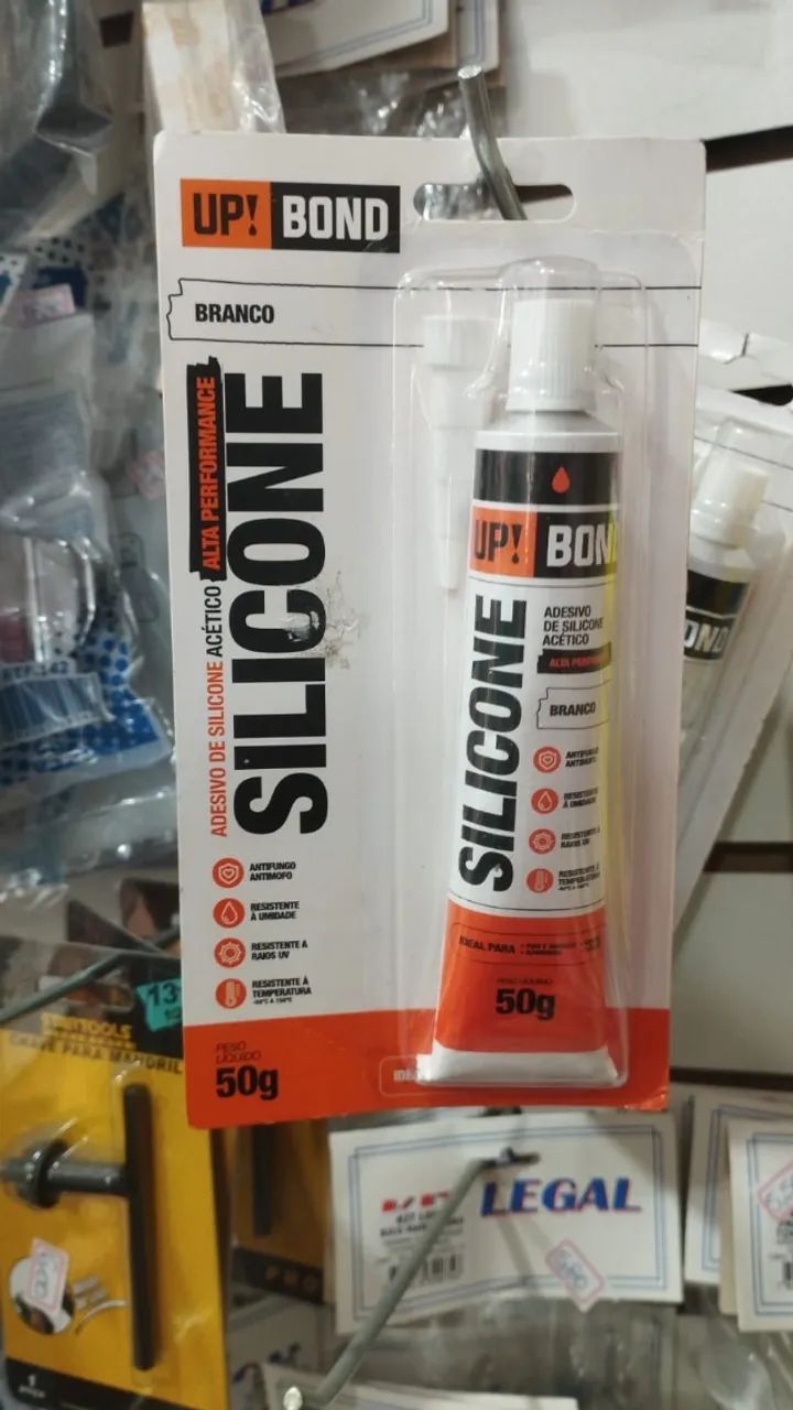Silicone Acético UP! BOND Branco - 50g | Alta Performance e Fixação Profissional