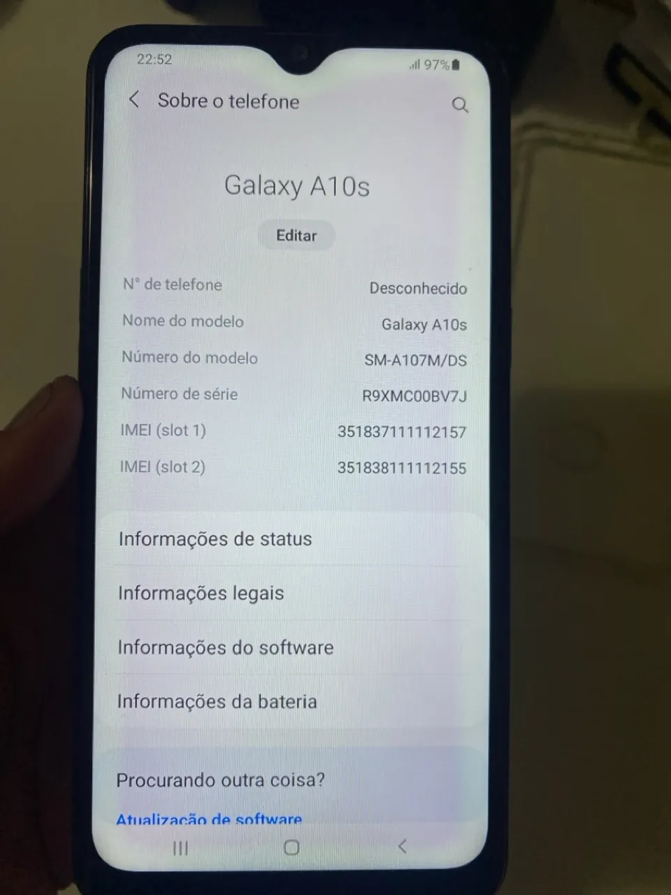 Samsung Galaxy A10s - Ótimo estado