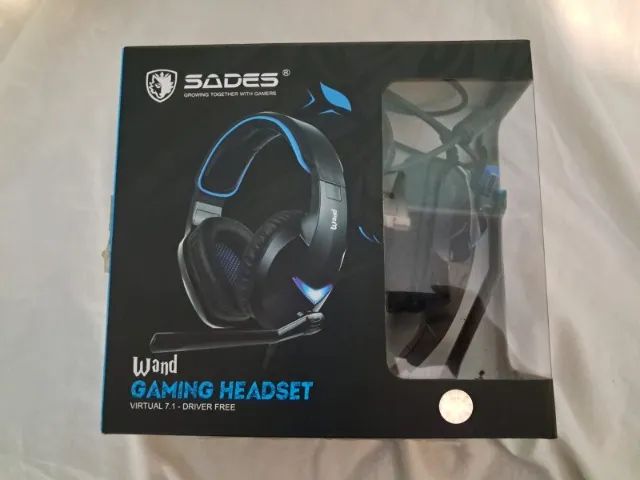Sades Wand Gaming Headset with 7.1 Surround Sound, LED Illumination, and Dual Audio Modes (Stereo and Surround)