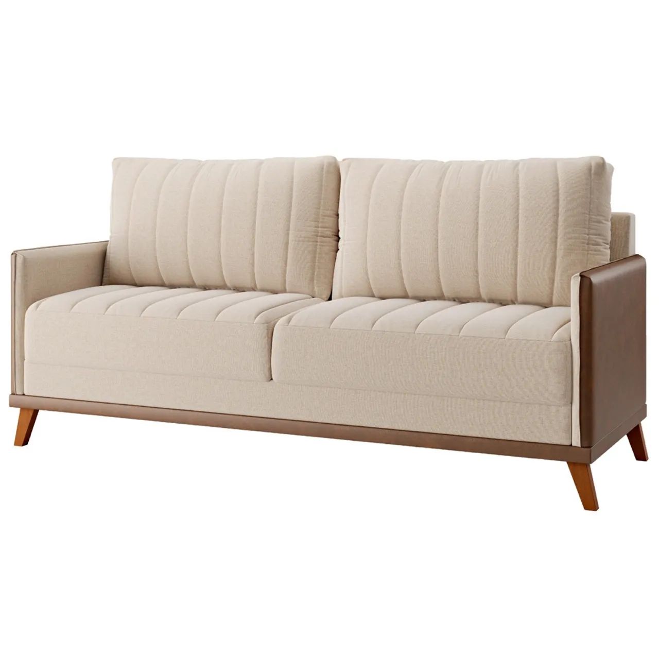 Sofá Living 2,00 m Conceito/Concept Linho Bronze- Produto Novo  - Foto 2