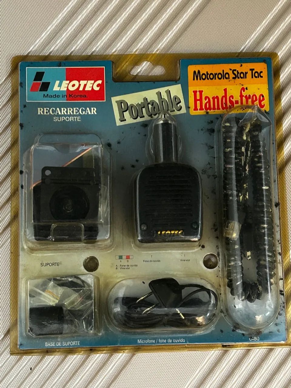 Kit Hands-Free Leotec p/ Motorola StarTAC - Novo Lacrado (Vintage / Colecionador) - Foto 4