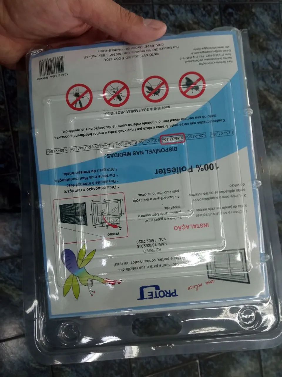Tela Mosquiteiro em Poliéster e Velcro 1,25m x 1,55m - Foto 2