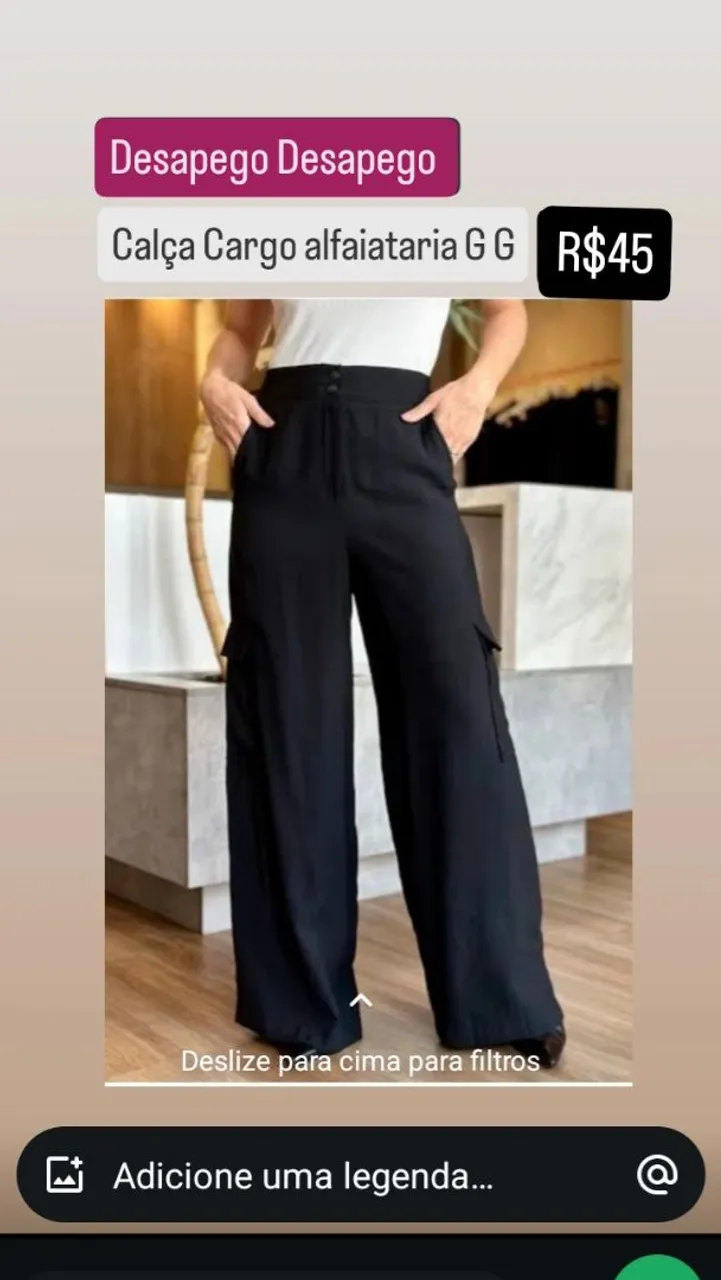 Calça Cargo Alfaiataria GG - Desapego