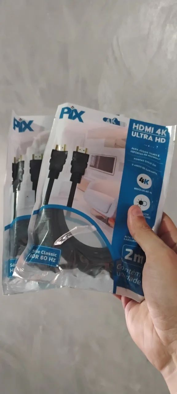 Cabo HDMI PIX - 02 metros -  2.0 -  4K - NOVO - Foto 4