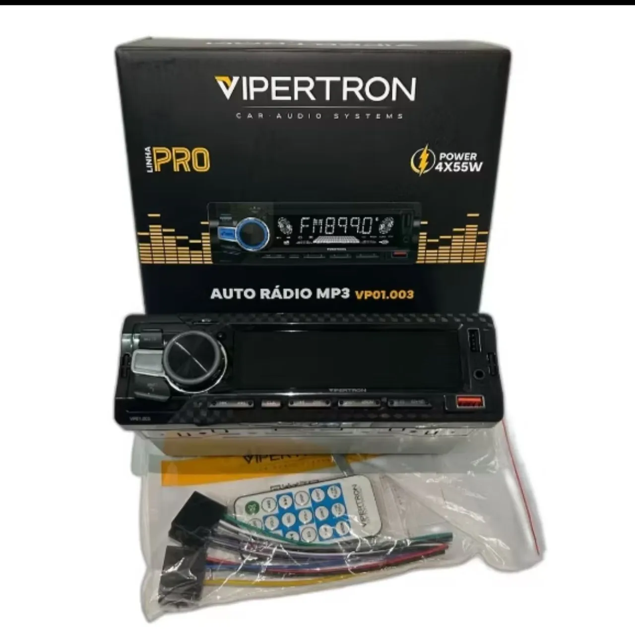 Auto Rádio MP3 Vipertron VP01.003 - Novo