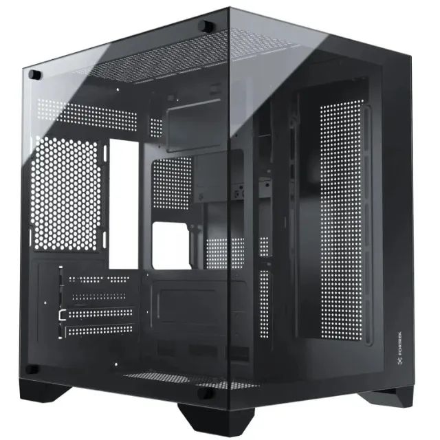 Gabinete Fortrek Clarity Preto - Aquário Cubo Lateral Vidro  Loja Coimbra Computadores - Foto 4