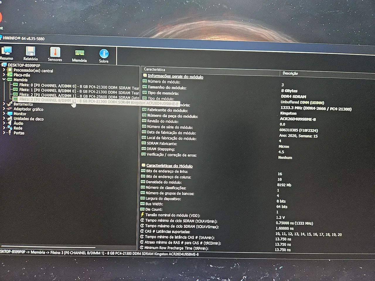 Memórias ram ddr4 16gb (8gb x 2) - Foto 4