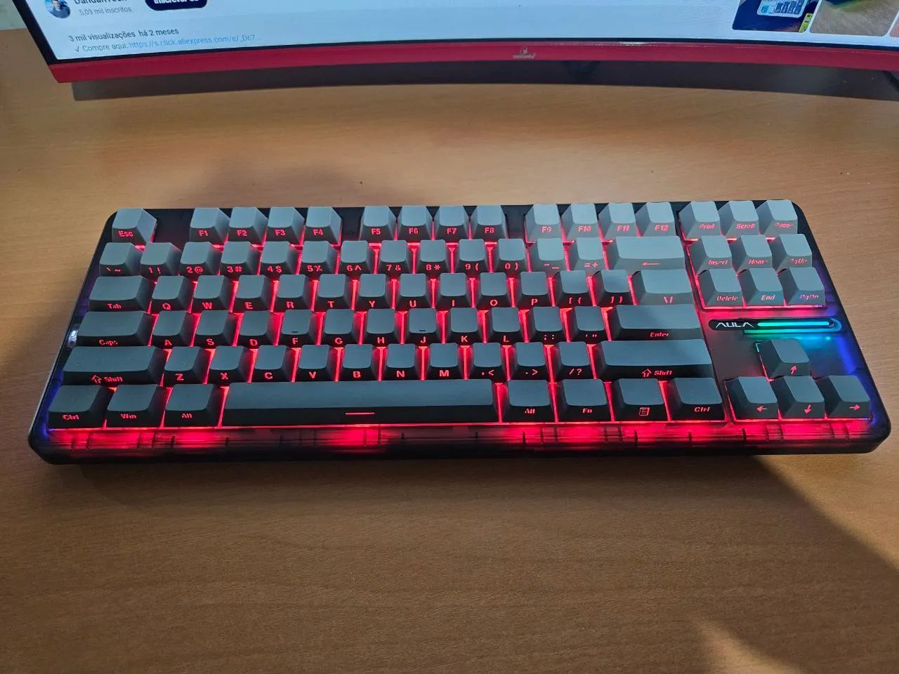 Teclado Mecânico AulaF87 Pro Wireless  - Foto 3