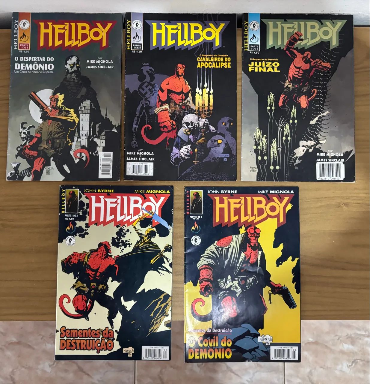Lote 5 HQs Hellboy Clássico Mythos