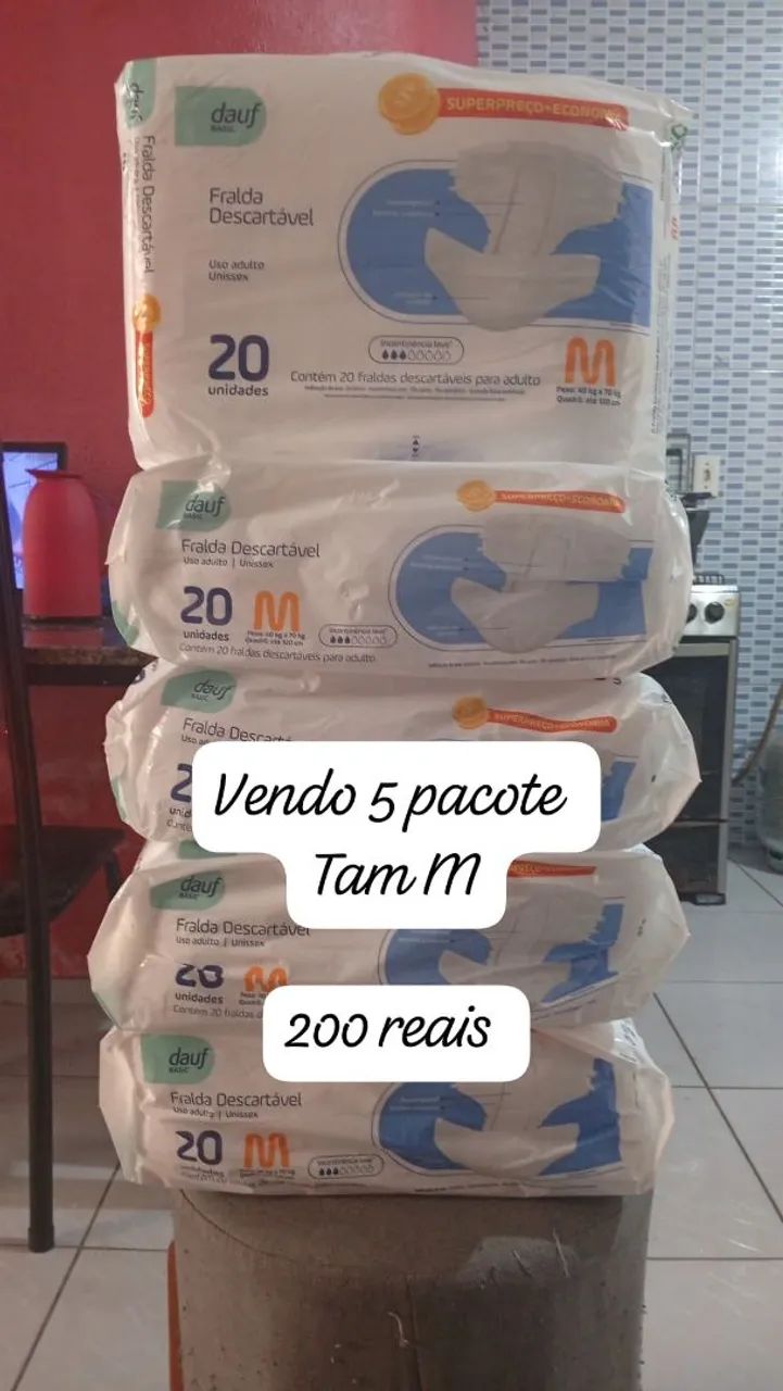 Fralda geriátrica descartável 