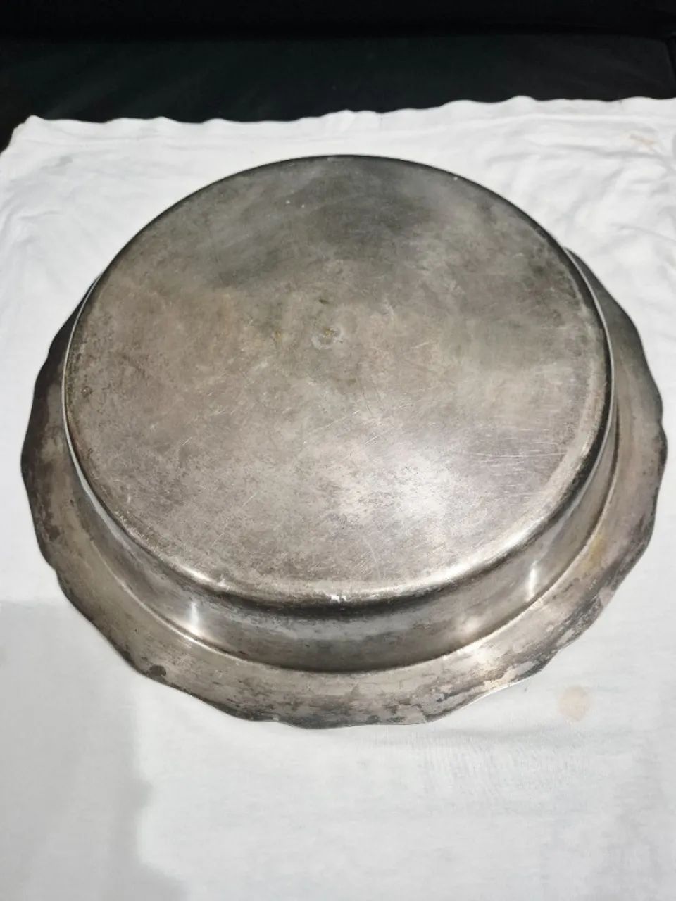 Salva Bandeja Grande 40cm Casa Das Festas Prateada Vintage - Foto 6