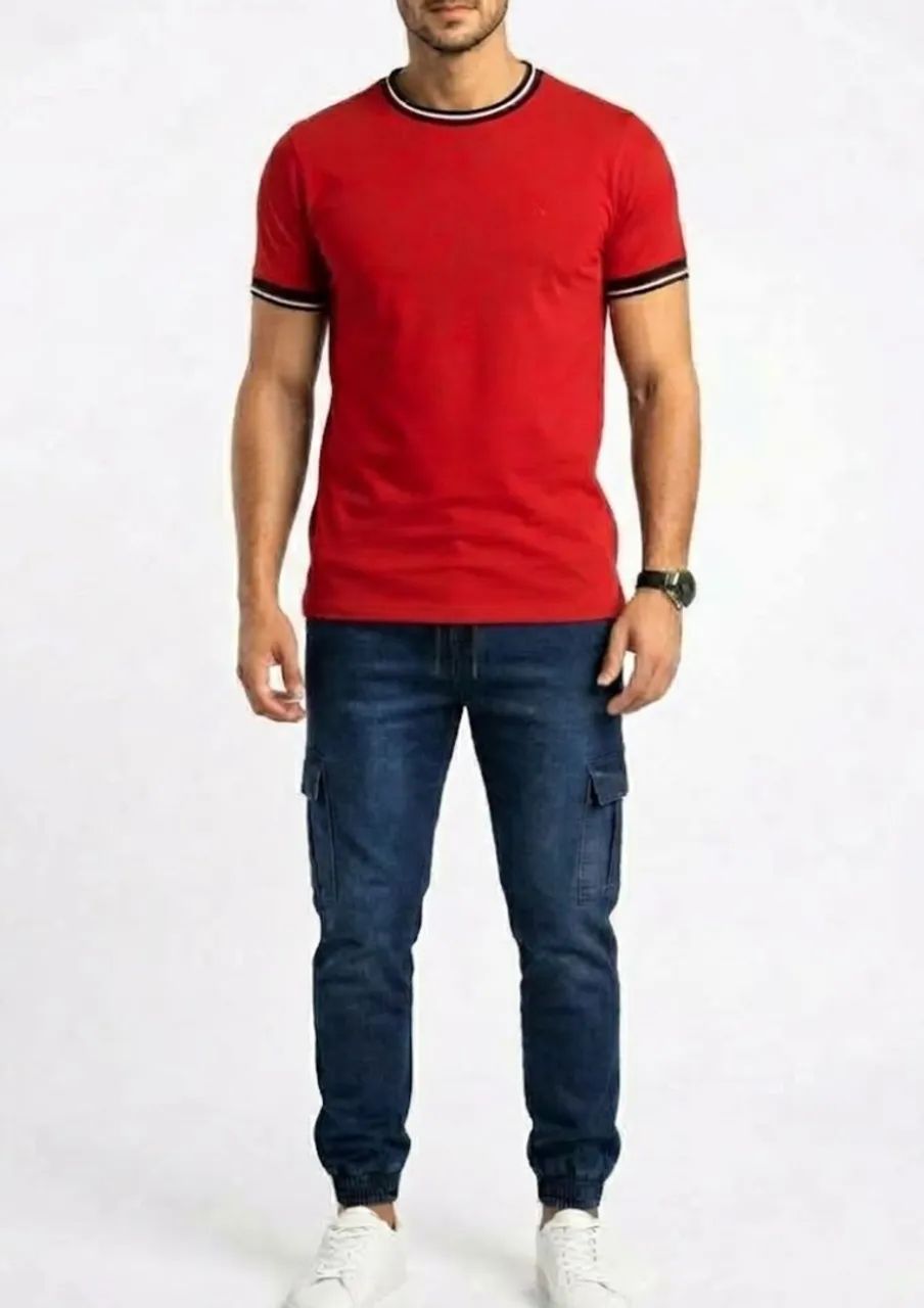 Kit Calça Jogger Cargo e Camisa Suedine 