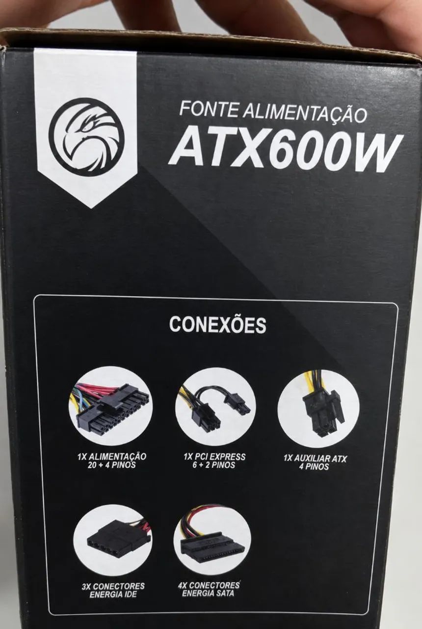Fonte de alimentação ATX 600w Nova - Foto 4