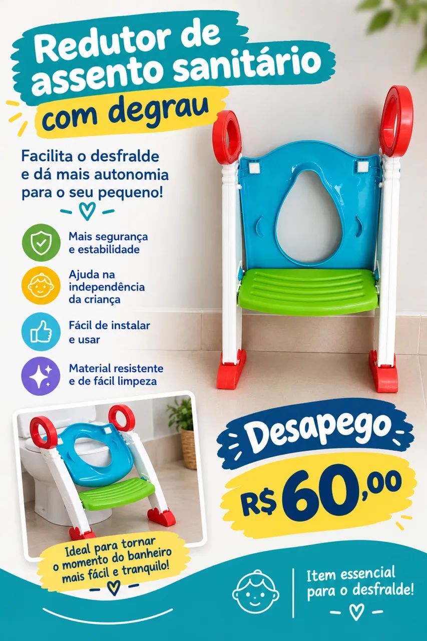 Assento Redutor de sanitário - Desfralde 