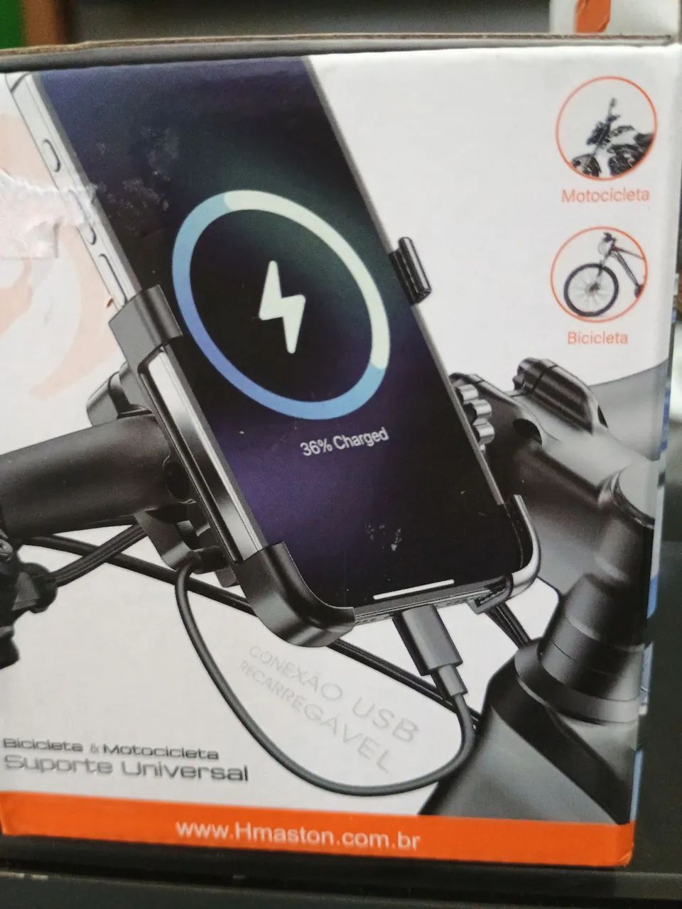 Suporte universal para moto e bike com usb