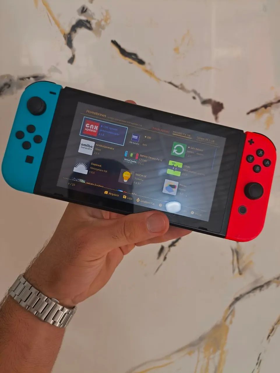 Nintendo Switch V2 Desb. + 128GB [SPARTA GAMES] - Foto 2