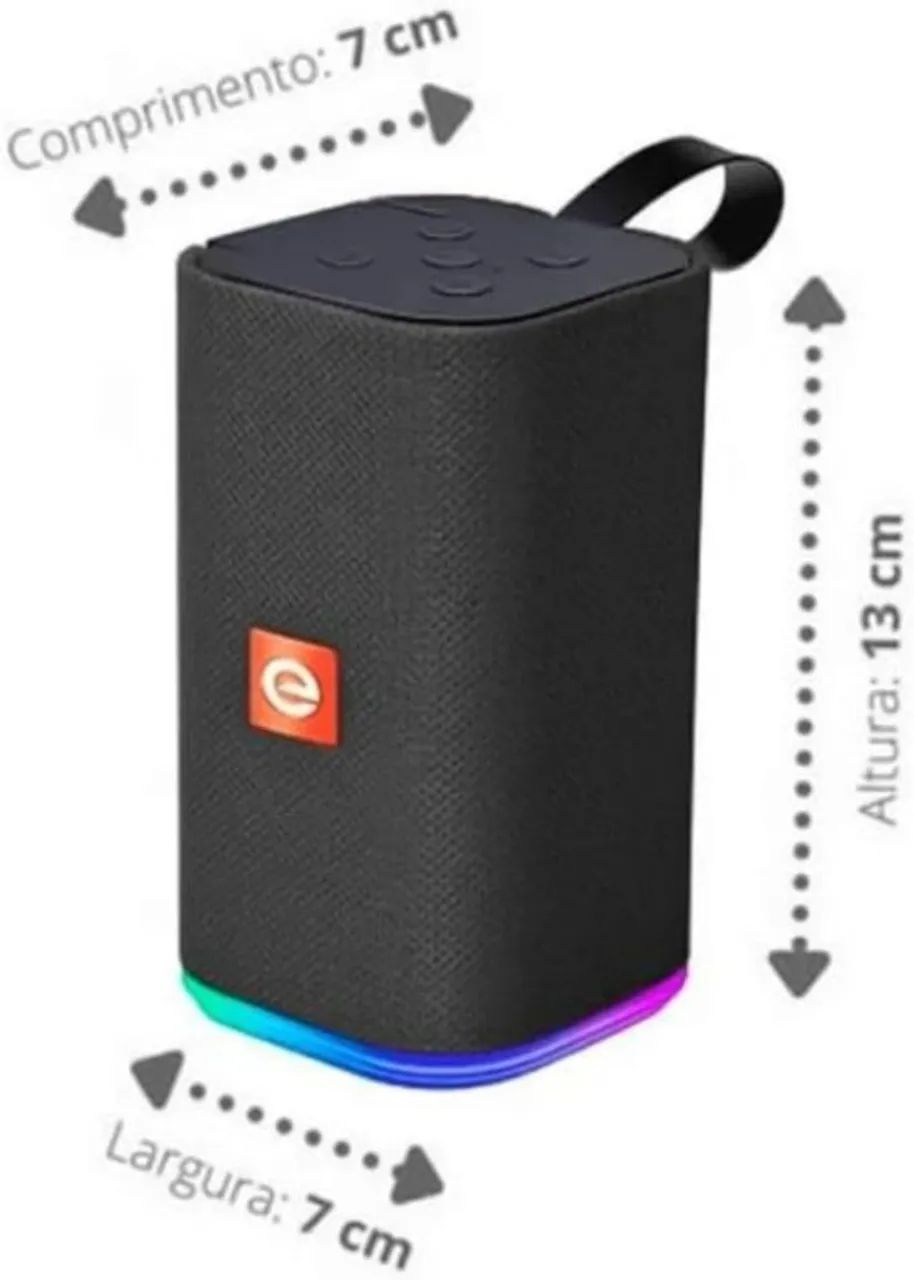 Caixa de Som Bluetooth LED RGB Multimídia - Foto 3