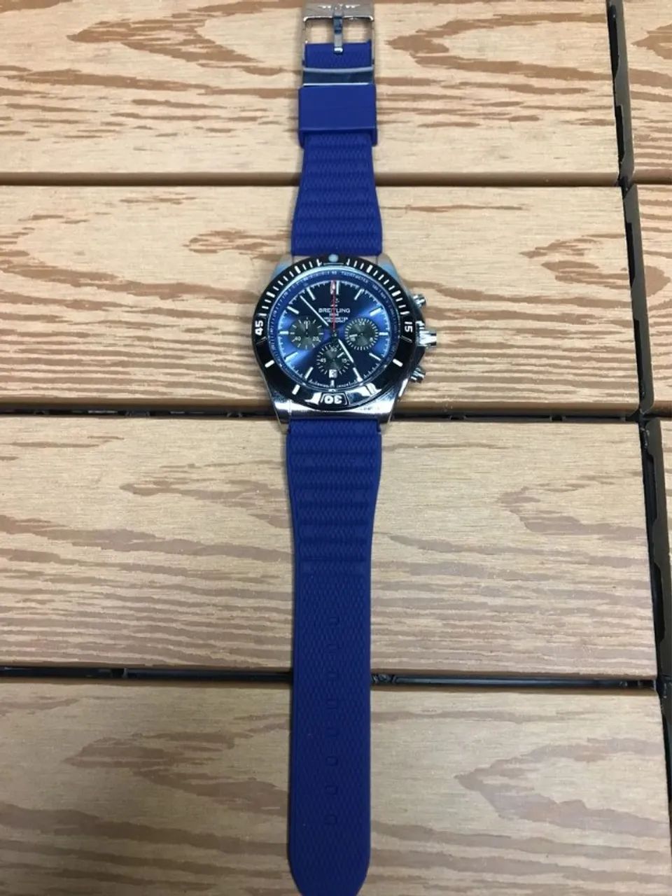 relógio breitling azul - Foto 2