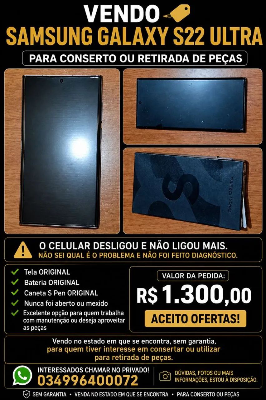 Vendo Samsung ultra 22 com defeito  - Foto 3