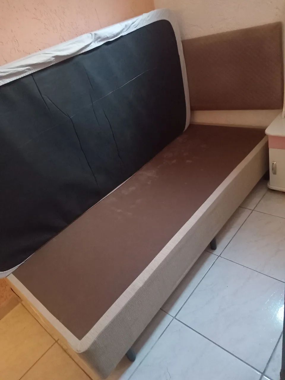 Cama box solteiro com colchão e cabeceira - Foto 2