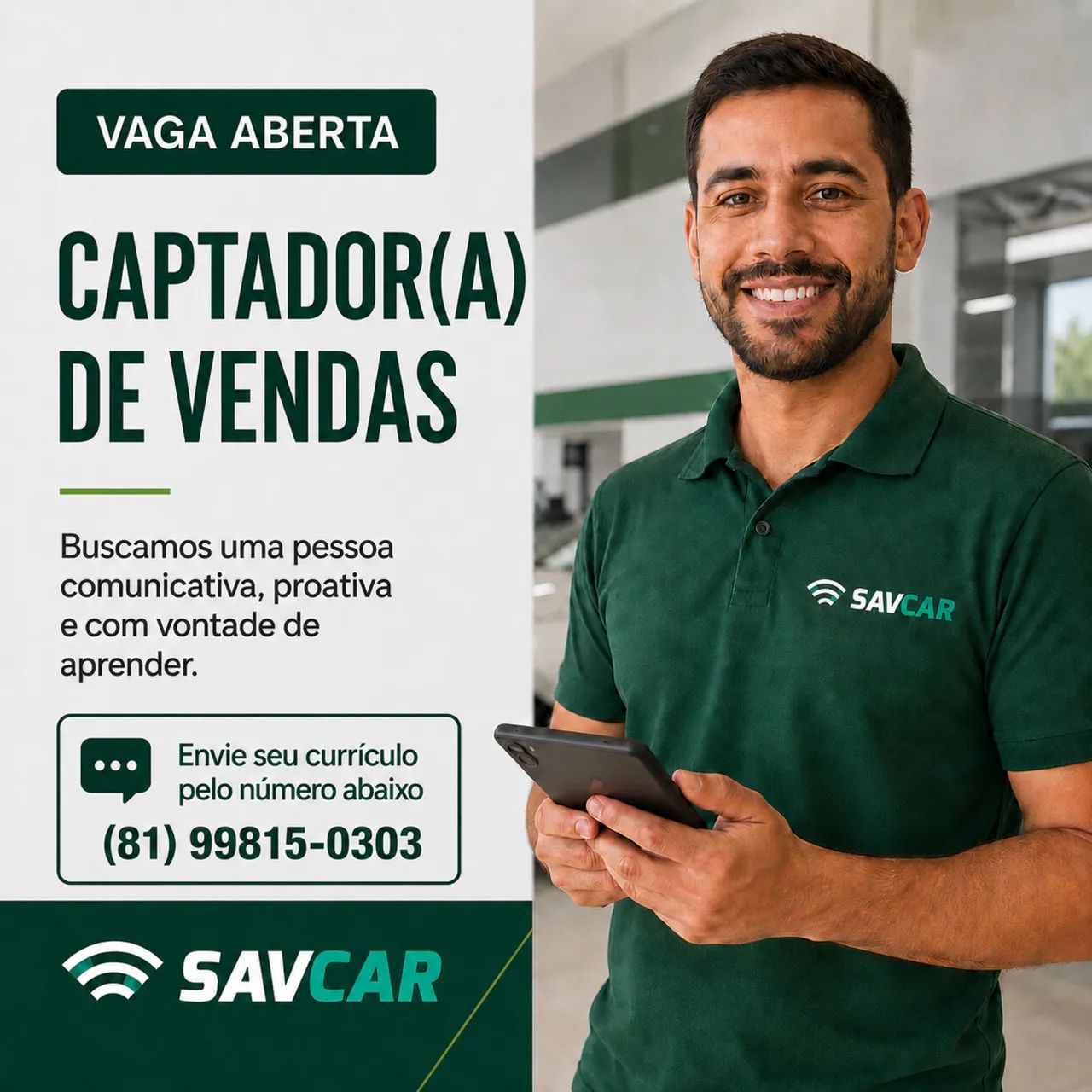 CAPTADOR(A) DE VENDAS - SAVCAR
