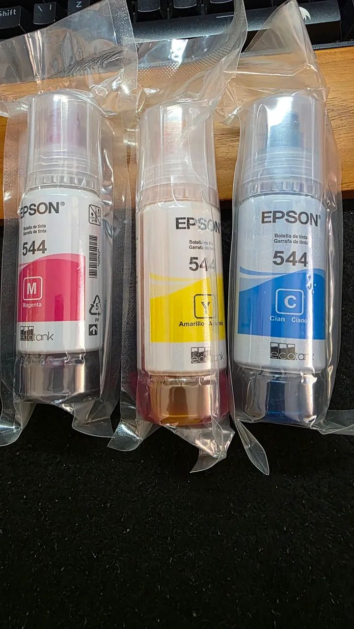 Kit(C, Y, M) de tinta novo 544 - Impressora Epson 