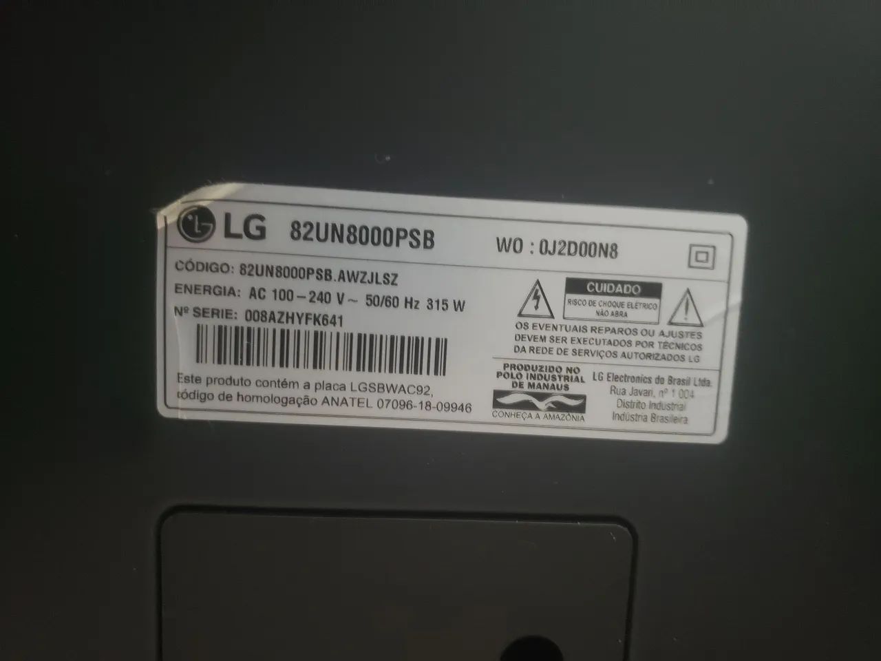 Tv LG 82 Polegadas, tela quebrada! - Foto 3