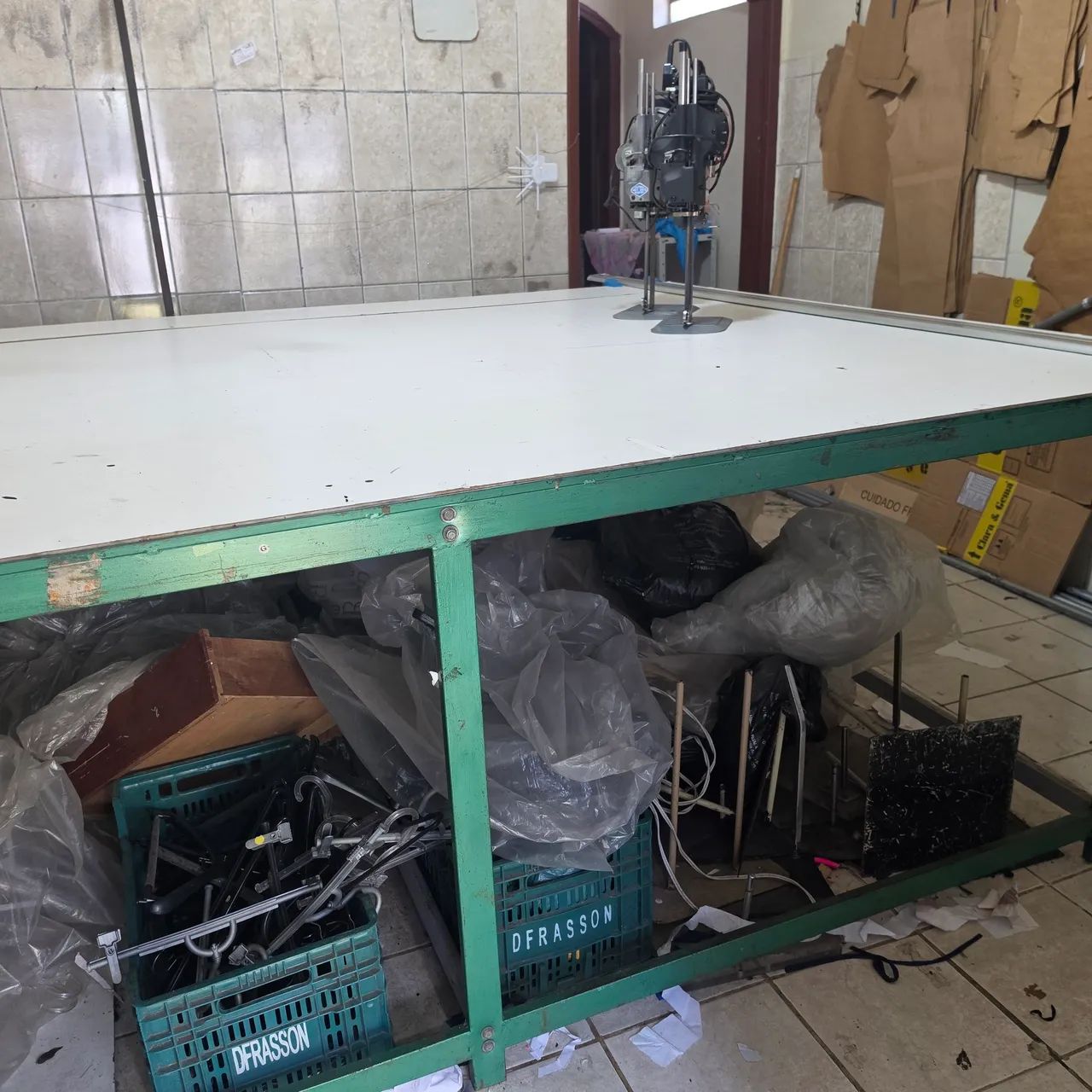 Mesa de Corte Profissional de Ferro com 4 unidades Total 11 Metros  - Foto 2