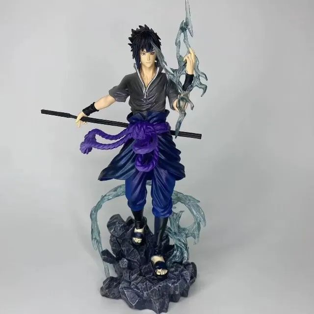 Boneco Naruto e Sasuke Uchiha Shippuden Action Figure Figura Miniatura 25cm - Foto 3