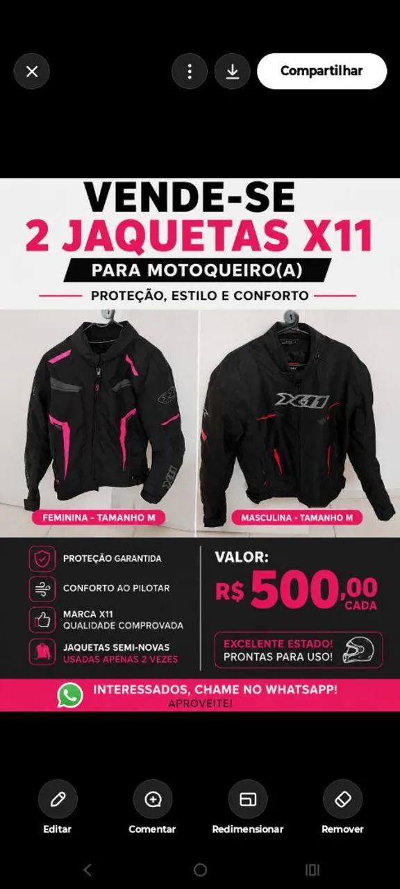 Vendo 2 jaquetas x11 