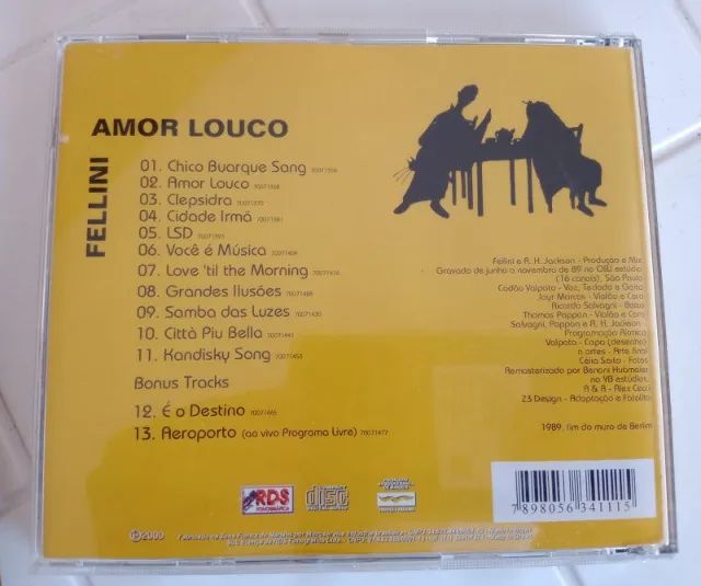 CD FELLINI - AMOR LOUCO - Foto 2