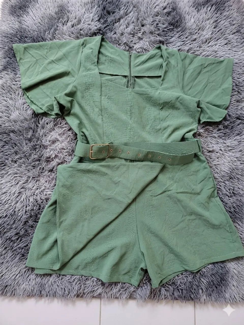 Macaquinho short saia plus size 