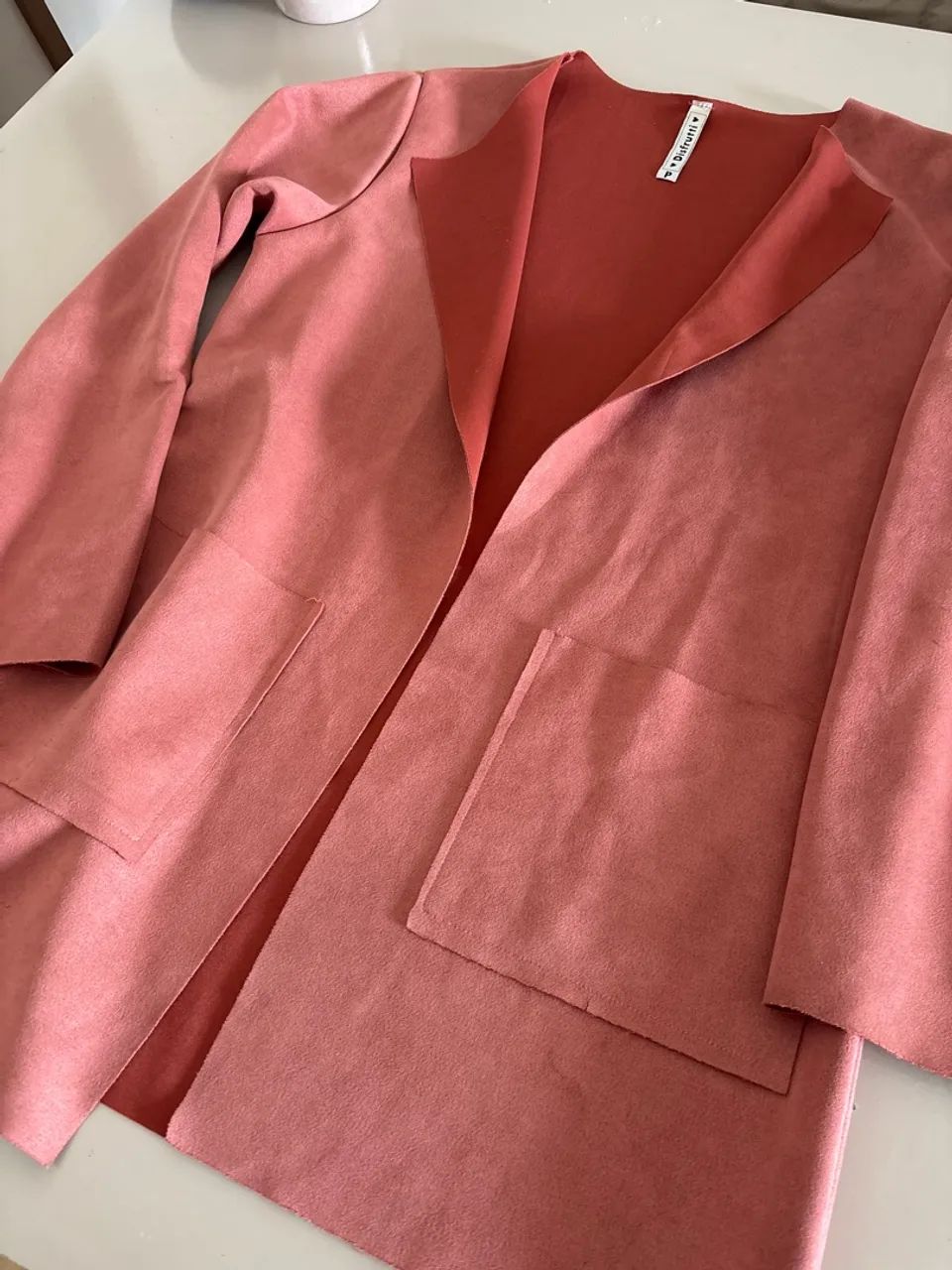 Blazer sem costura rosa chá  - Foto 2