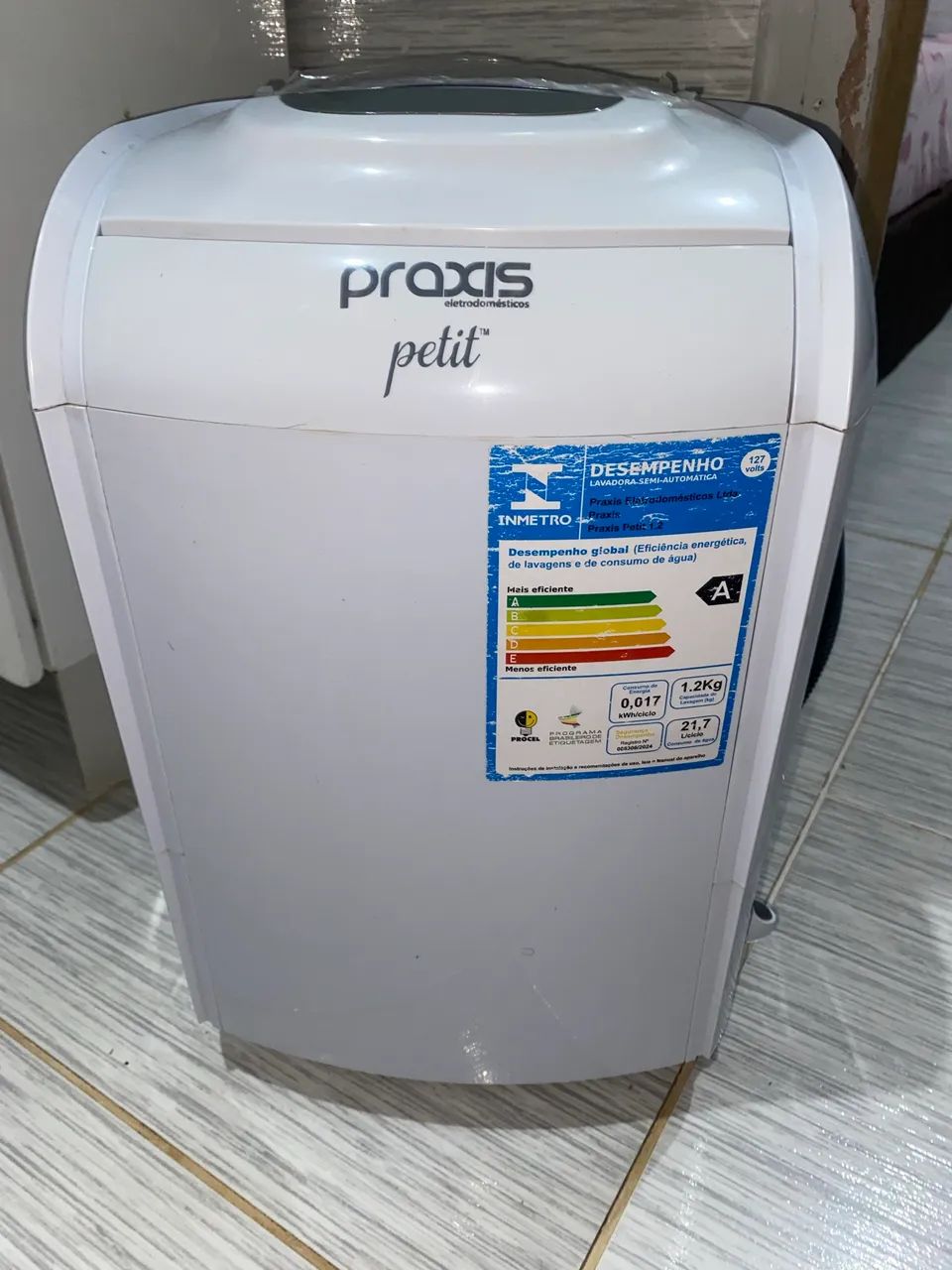 Mini Lavadora Praxis 1,2 kg Petit Branca