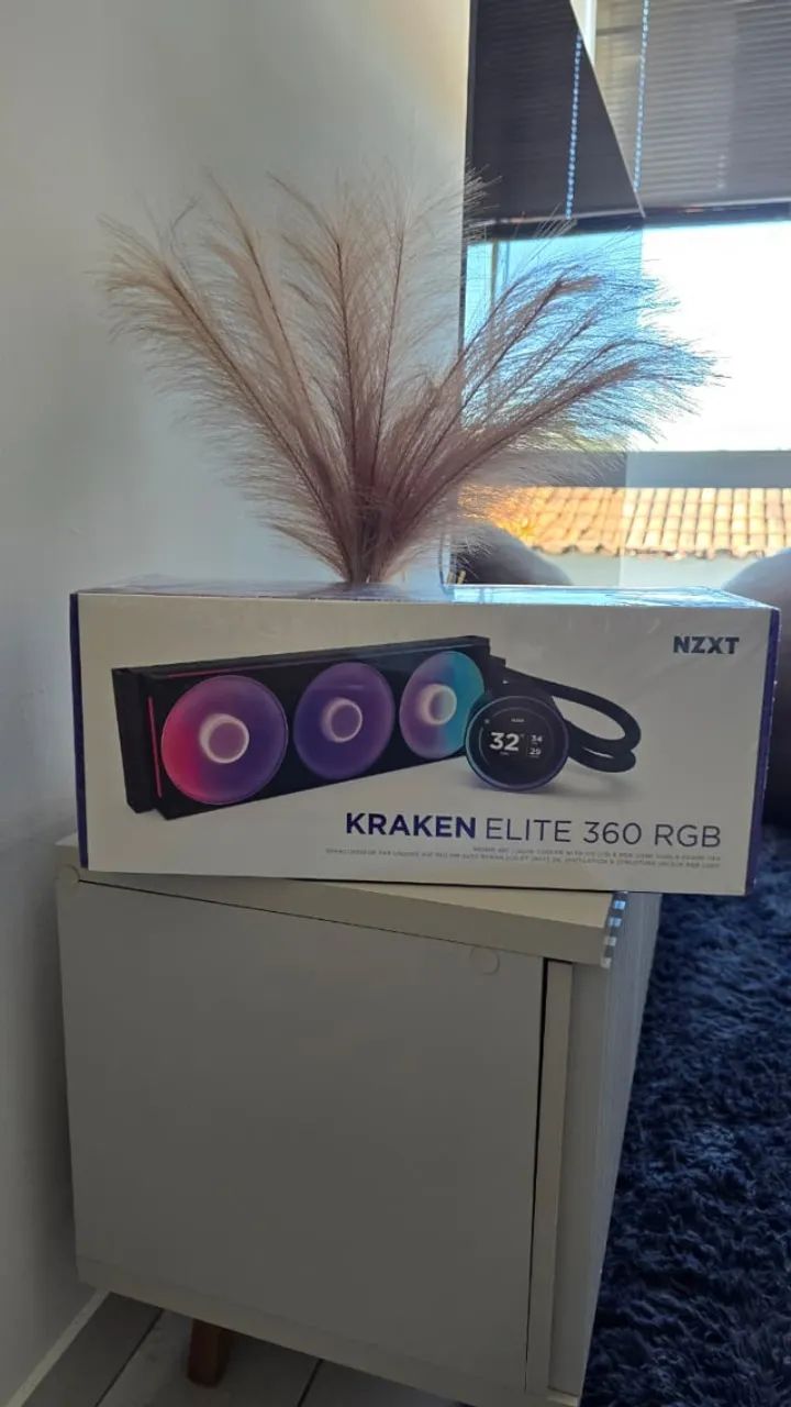 Water Cooler NZXT Kraken Elite 360 RGB Preto com Tela - Novo e Lacrado!