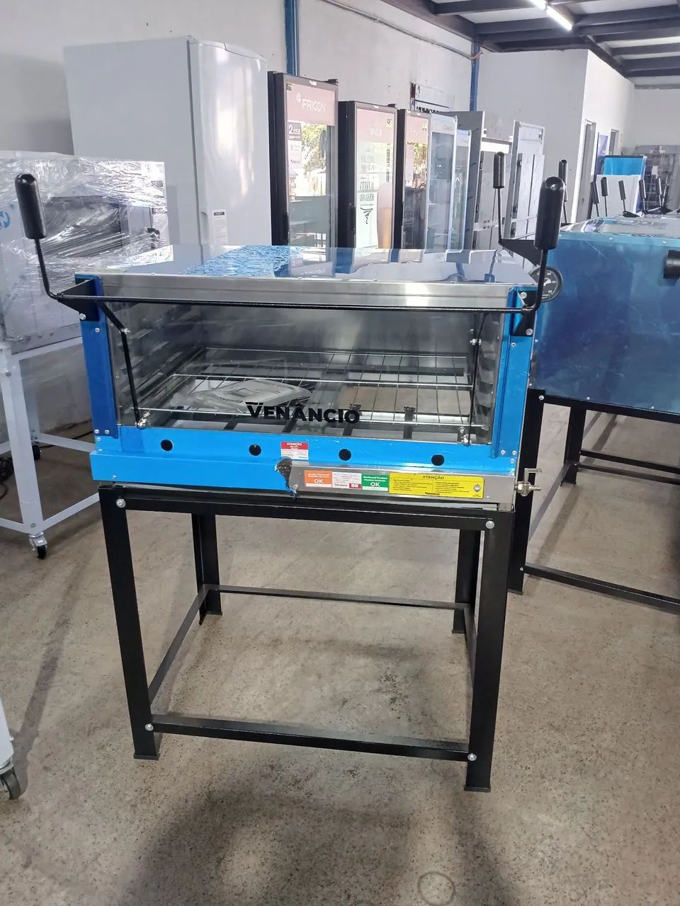 Forno Pizza Refratário Inox Venâncio Firi90 Gas Guilhotina