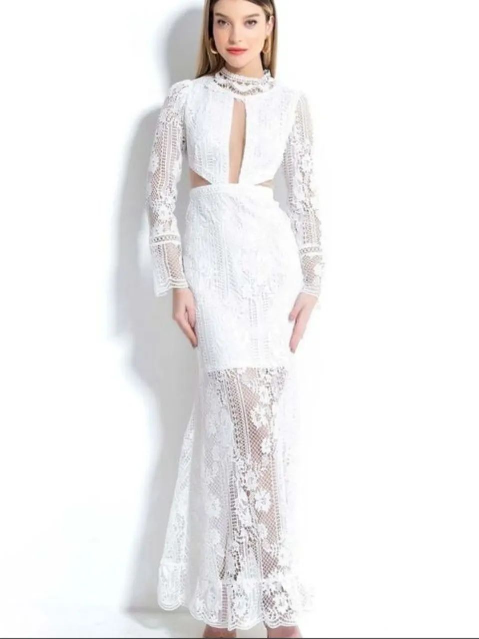 Vestido Ave Rara branco renda 38 - Foto 2