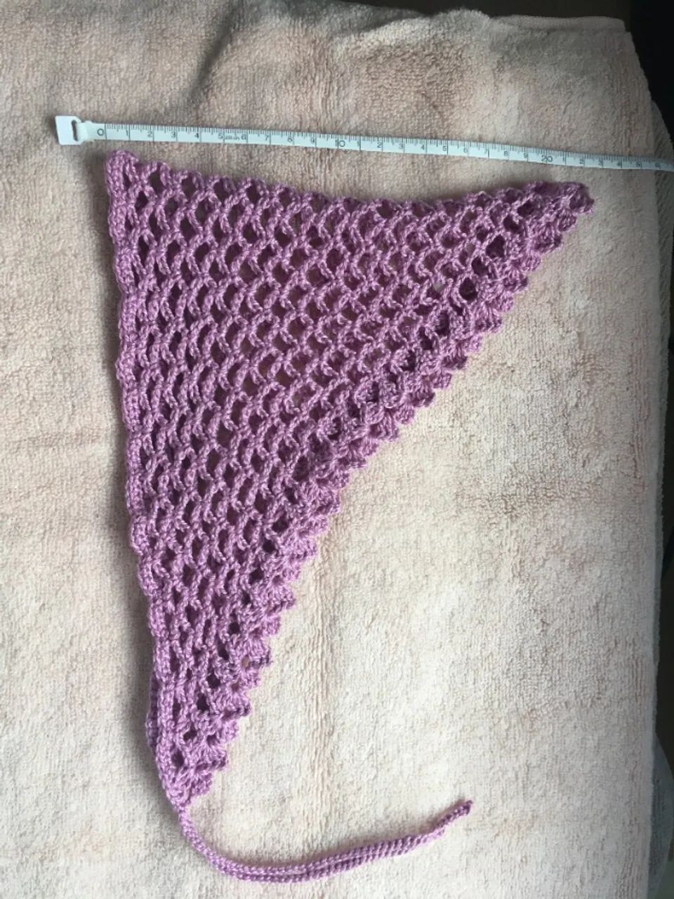 Bandana / Lenço de Crochê Violeta e Charmosa - Foto 4